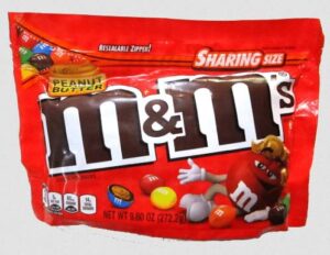 M&M’s peanut butter sharing pack