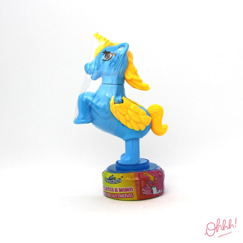 Unicorn Poo distributeur bonbons Bleu-Jaune