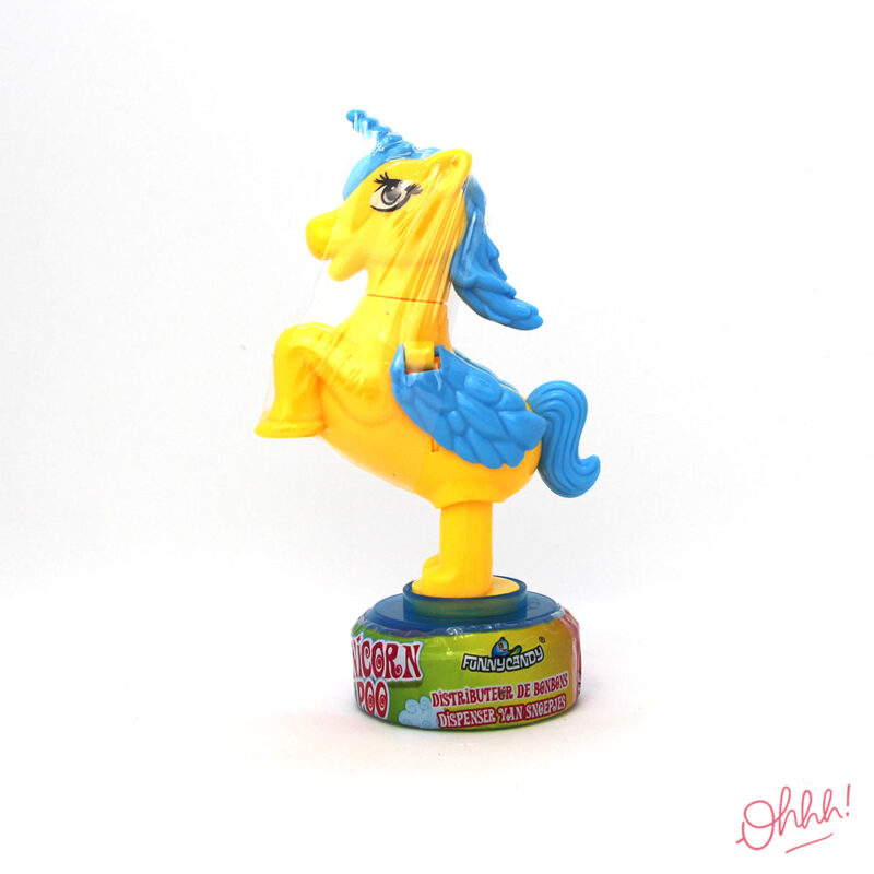 Unicorn Poo distributeur bonbons Jaune-Bleu