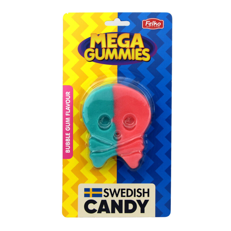 Mega Gummies Swedish Skull saveur Chewing-Gum 120g