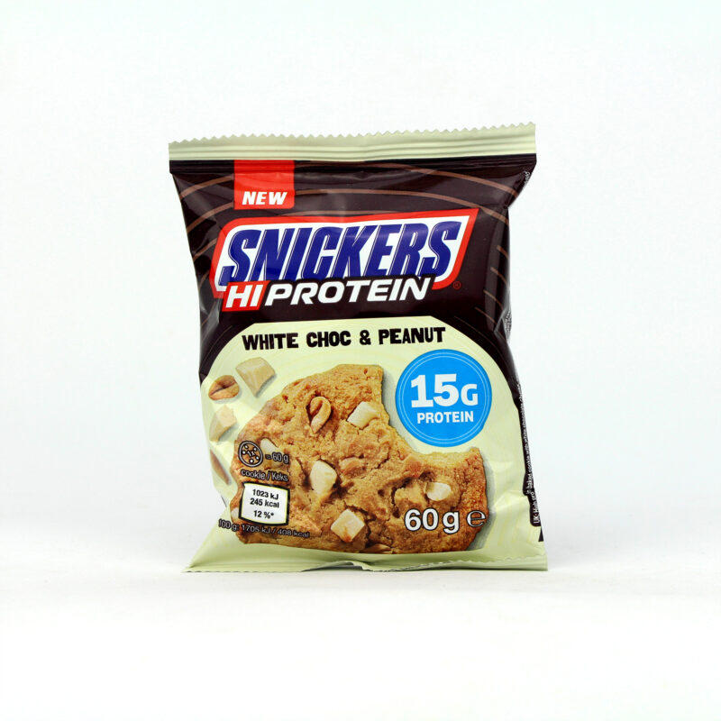 High Protein Snickers Cookie White Choc And Peanut