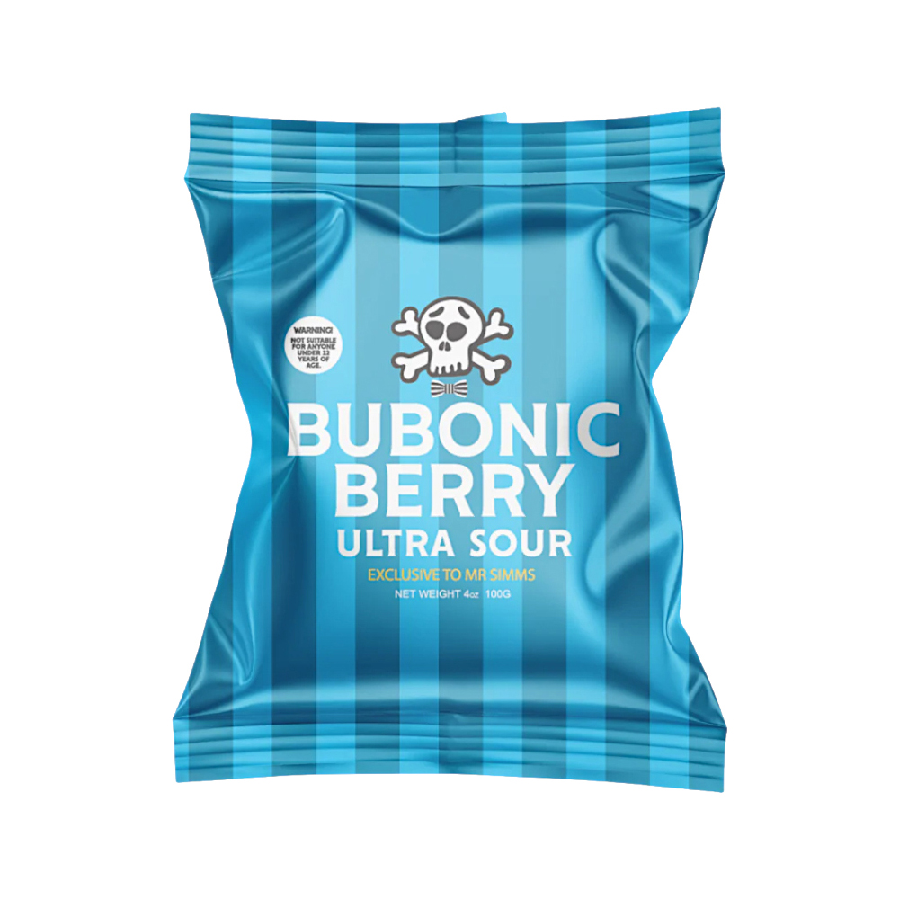 Mr Simms Bubonic Berry Ultra Sour Candy 100gr